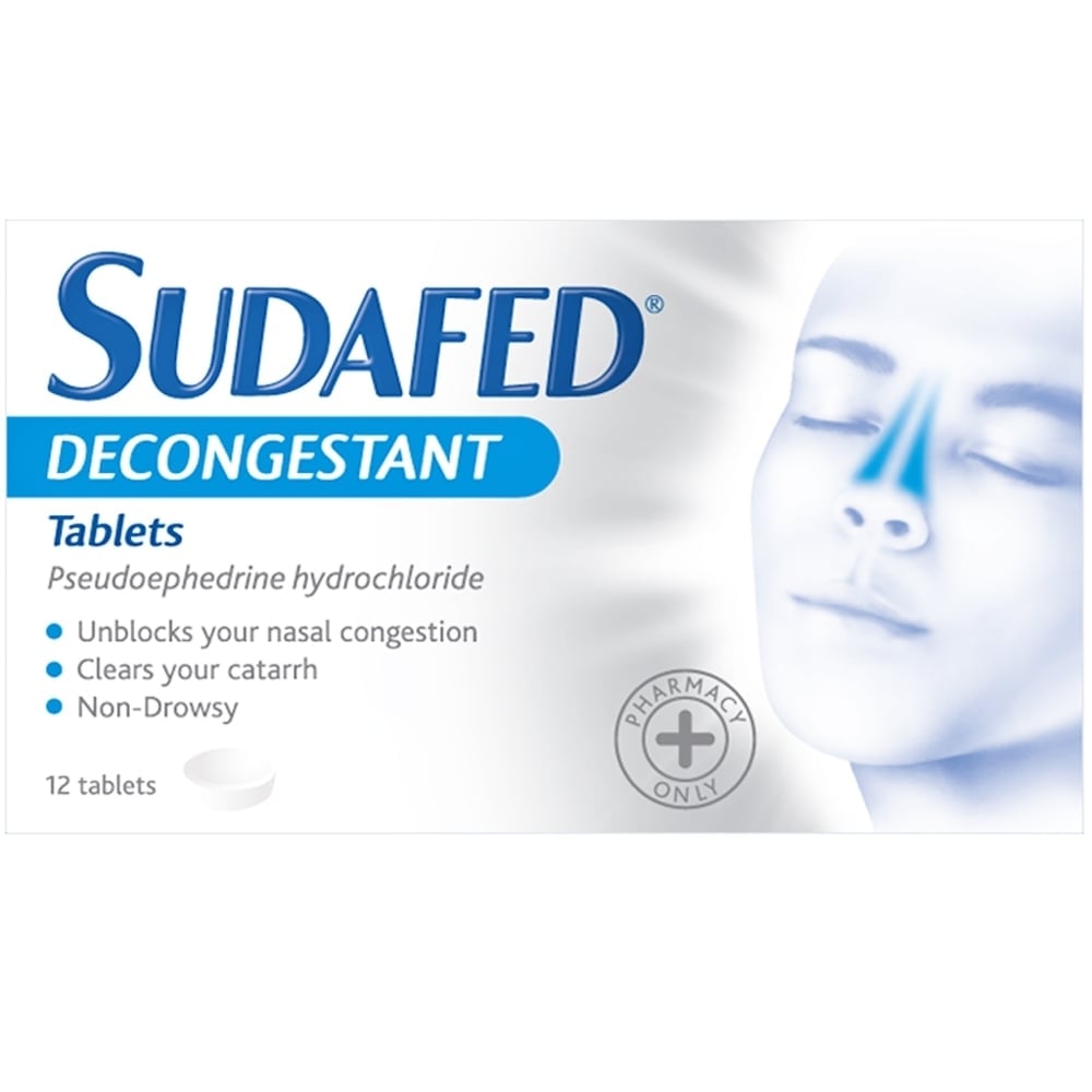 Sudafed decongestant tablets