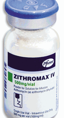 ZITHROMAX (AZITHROMYCIN) IV INJ 500MG