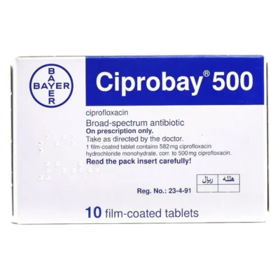 CIPROBAY 500MG TABS 10 (PER TAB)