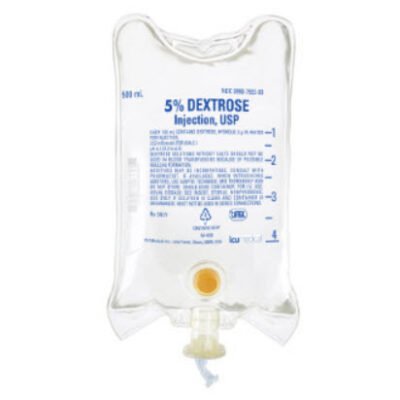 DEXTROSE 5% 500ML BAG