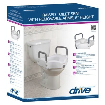 RAISED TOILET SEAT WITH ADJUSTABLE HANDLES