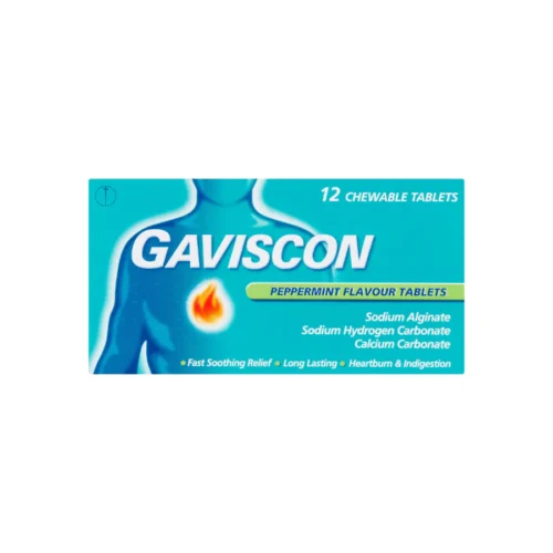 GAVISCON PEPPERMINT TABLETS 12S