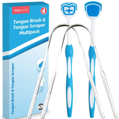 TONGUE CLEANER BRUSH & SCRAPER SET