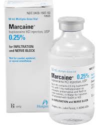 MARCAINE PLAIN (BUPIVACAINE) 0.5% 100MG/20ML