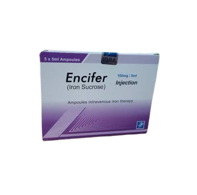 ENCIFER IRON SUCROSE 100MG/5ML INJ 5ML