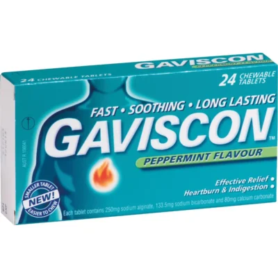 GAVISCON PEPPERMINT TABS 24S