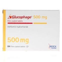 GLUCOPHAGE 500MG 84S (PER TAB)