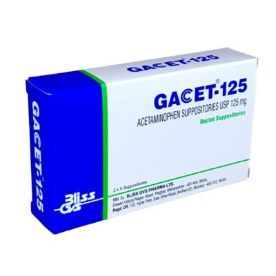GACET SUPP 125MG