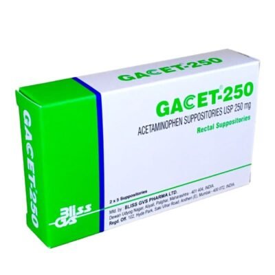 GACET SUPP 250MG