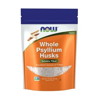 NOW WHOLE PSYLLIUM HUSKS 454G (POUCH)