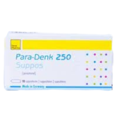 PARA DENK SUPP 250MG 10 S