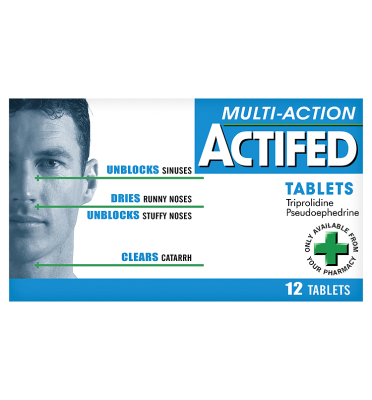 ACTIFED MULTI ACTION TABS 12S
