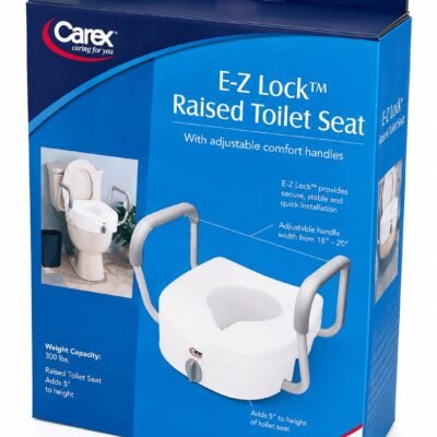 RAISED TOILET SEAT WITH ADJUSTABLE HANDLES