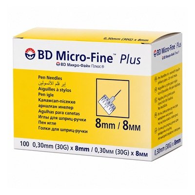 BD MICRO-FINE INSULIN NEEDLE 8MM 30G