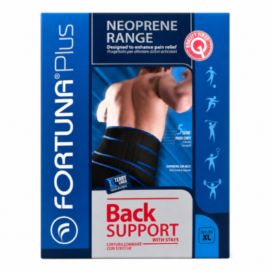 FORTUNA NEOPRENE BACK SUPPORT WITH STAYS