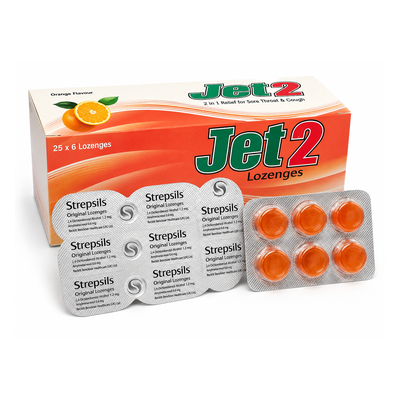 JET 2 LOZENGES PER STRIP 25X6
