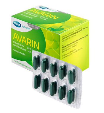 AVARIN 300MG 50S (SIMETHICONE/ALVERINE CITRATE) - PER CAP