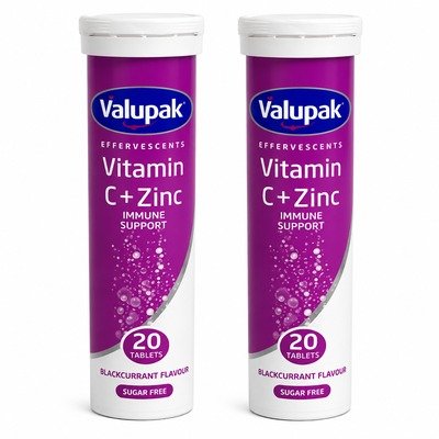 VALUPAK VITAMIN C + ZINC 1000G EFFER. BLACKCURRANT