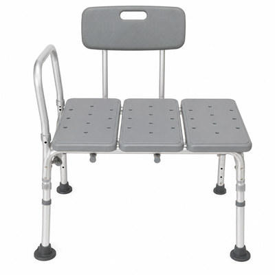 TRANSFER BENCH W/SLIDING SEAT & FOLD UP LEGS