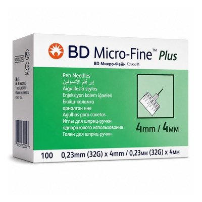 BD MICRO-FINE INSULIN NEEDLE 4MM