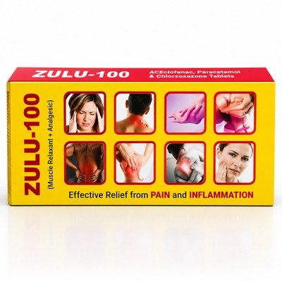 ZULU (ACECLOFENAC) 100MG PLAIN