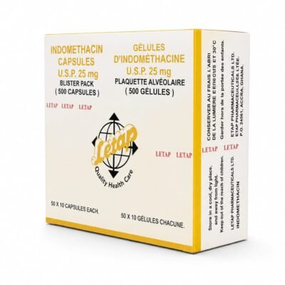 INDOMETHACIN CAPS 25MG 50S (INDOCID) - PER STRIP