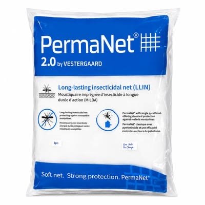 PERMANET MOSQUITO NET SINGLE BED SIZE RECTANGULAR